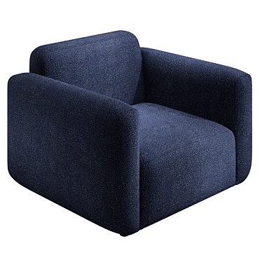 Neo-Modular Blue Armchair 3D model image 1 