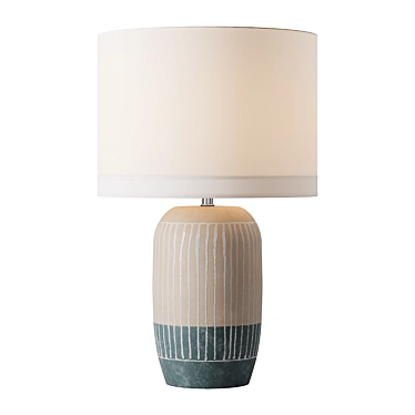 Desert-inspired Ceramic Table Lamp 3D model image 1 