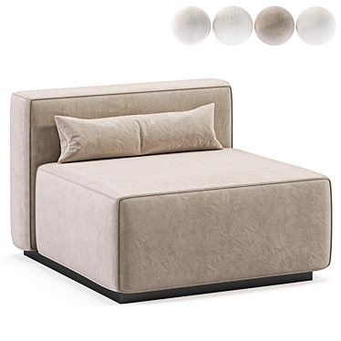 Contemporary Modular Sectional Chair 3D model image 1 