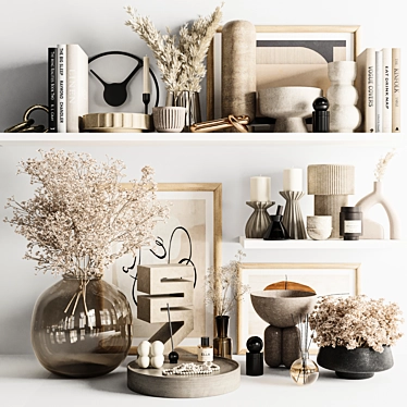 Modern Interior Decor Set 3D model image 1 