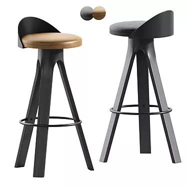 Modern Style Barstool by Cecilio 3D model image 1 