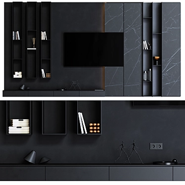 Modern TV Wall Unit 3D model image 1 
