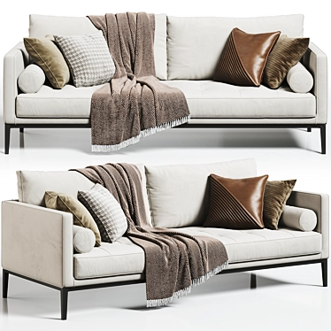 Elegant Maxalto Simpliciter Sofa Model 3D model image 1 