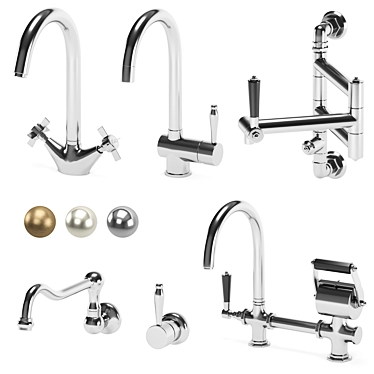 Luxury Kitchen Faucet Model Options 3D model image 1 