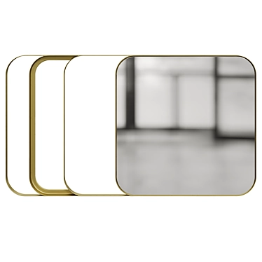 Contemporary Good Vibes Mirror, 90cm 3D model image 1 