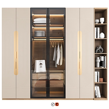 Modern Wardrobe 73 Design 3D model image 1 