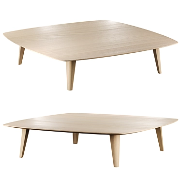 Eddy Rectangular Wooden Coffee Table 3D model image 1 