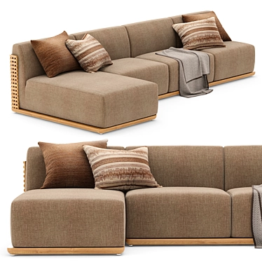  Stylish RH Trelica Modular Sofa 3D model image 1 