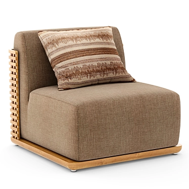 Modern Luxe Trelica Armchair 3D model image 1 