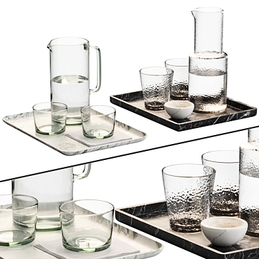 Zara Home Glassware Set Collection 3D model image 1 