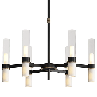 Elegant Minimalist Trumpet Chandelier 3D model image 1 