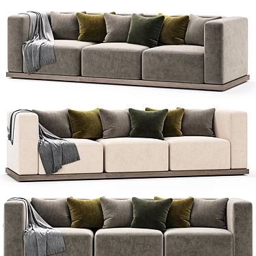 Minimalist S02 Sofa Set by Karimoku 3D model image 1 