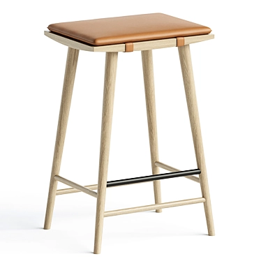 Elegant Modern Beau Counter Stool 3D model image 1 