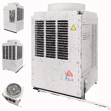 Industrial AC Unit (Low-Poly) 3D model image 1 