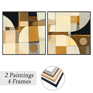 Wall Art Set with Multiple Frames 3D model image 1 