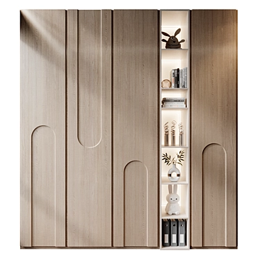 Kids' Customizable Wardrobe Set 3D model image 1 