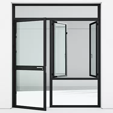 Corona Aluminium Door 313 Render 3D model image 1 