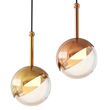 Asymmetric LED Pendant Light - LUCIUS 3D model image 1 