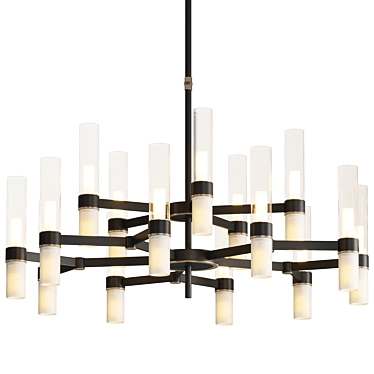 Elegant Trumpet Chandelier 100cm 3D model image 1 