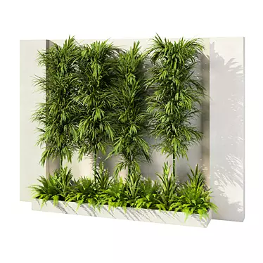 Bamboo Fern Outdoor Garden Decor 3D model image 1 