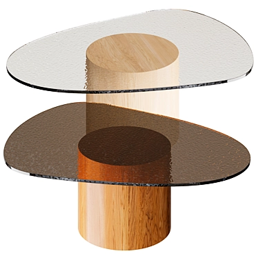 Designer Mushroom Side Table 3D model image 1 