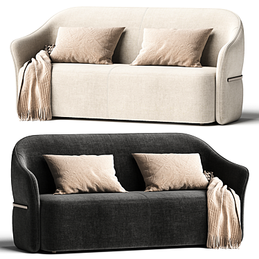 Elegant Madame Butterfly 2-Seater Sofa 3D model image 1 