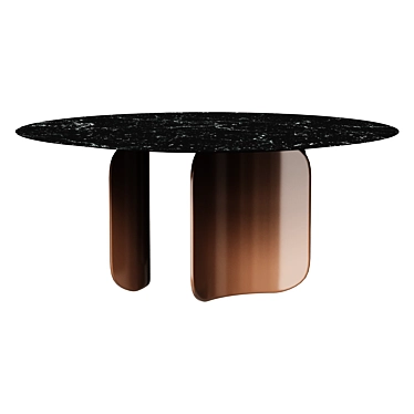 Barry TP 162T Dining Table - Bronze/Black Ash - Stylish Dining Essential 3D model image 1 