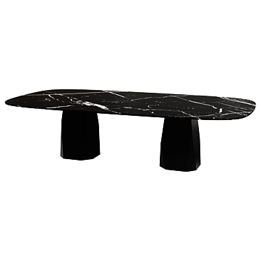 Deod Two Bases P1499 Dining Table 3D model image 1 