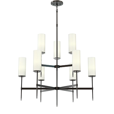 Elegant Coal Chandelier 3D Model 3D model image 1 