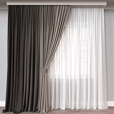 720 Curtain: Vray, Corona 3D Model 3D model image 1 