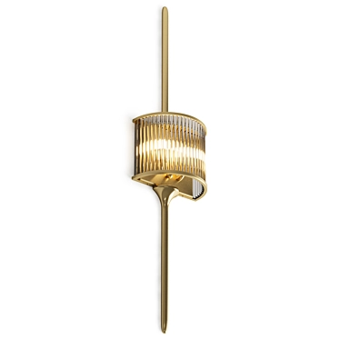 Modern Brass Wall Sconce 3D model image 1 