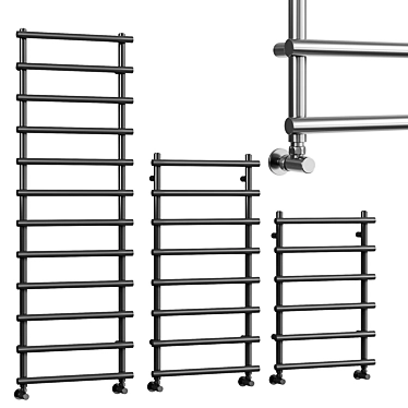  Sleek Designer Ladder Towel Rail 3D model image 1 