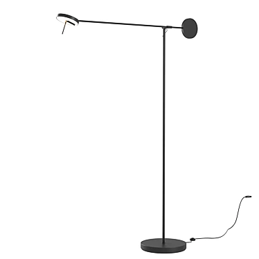 Modern Touch Black Floor Lamp 3D model image 1 