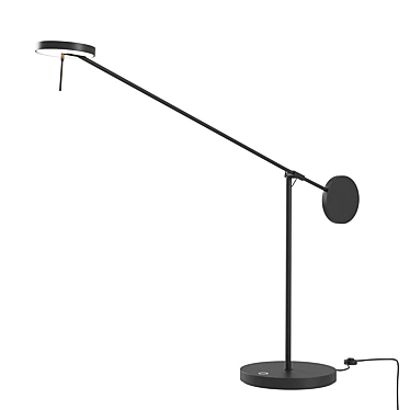 Modern Black LED Table Lamp 3D model image 1 