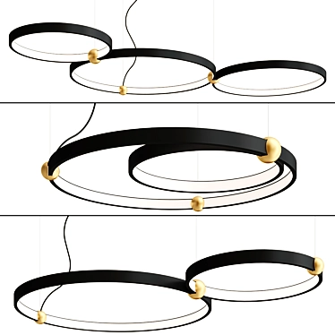 Elegant Amadeo LED Ring Pendant 3D model image 1 