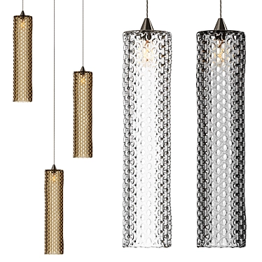 Sleek Modern Mod Tube Pendant 3D model image 1 