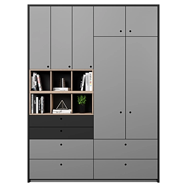Modular Storage Cabinet & Shelving 3D model image 1 