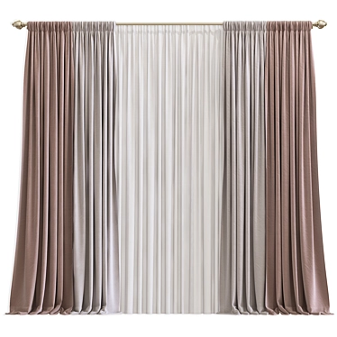 Refined Curtain Design 3D model image 1 