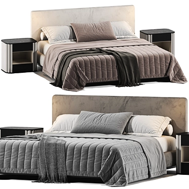 Modern Minotti Andersen King Bed 3D model image 1 