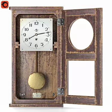 Orlov Wall Clock with Pendulum 3D model image 1 