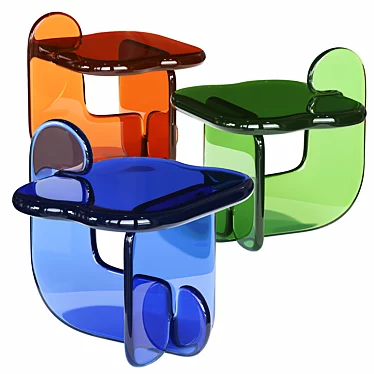 Elegant Resin Side Table 3D model image 1 