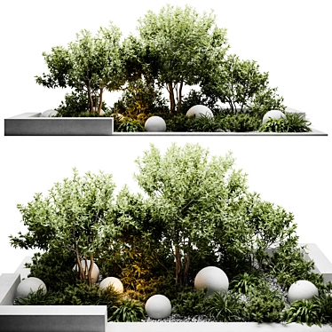 Lush Outdoor Plants Display 3D model image 1 