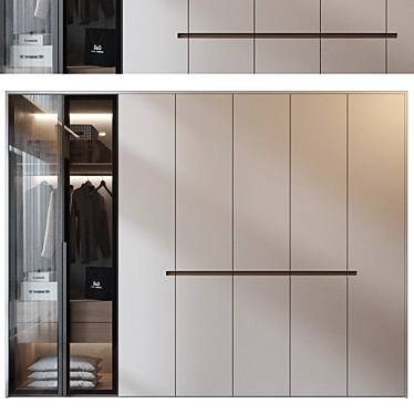 Elegant Furniture Wardrobe 2013 3D model image 1 