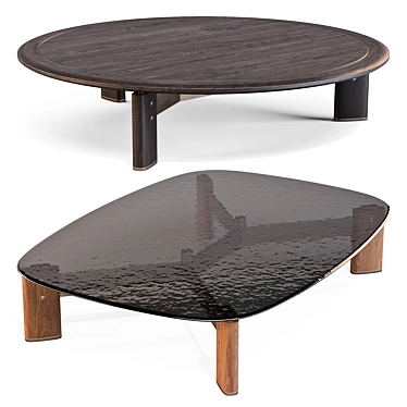 Poliform Ketch Coffee Table Set 3D model image 1 