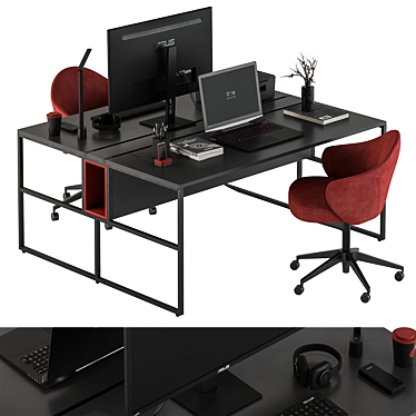 Workplace Essentials Kit - Desk Set 3D model image 1 