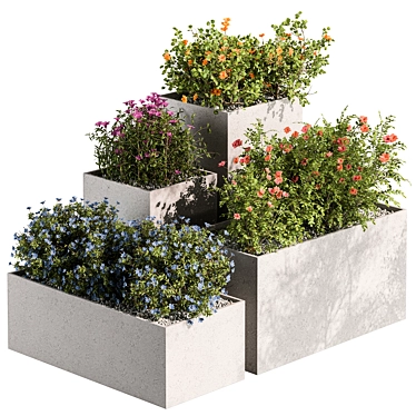 Outdoor Plant Box Flowers 534 3D model image 1 