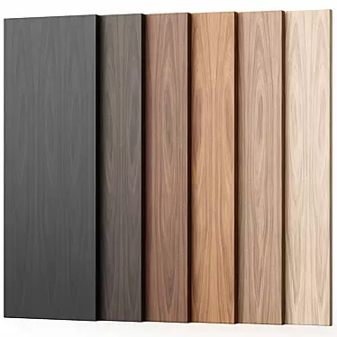 Walnut Wood Texture Seamless 6 Colors 3D model image 1 