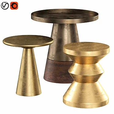 Elegant Topper Occasional Accent Table 3D model image 1 