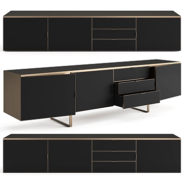 Modern Italian Sideboard with Storage 3D model image 1 