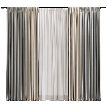 Refined Curtain Design #344 3D model image 1 